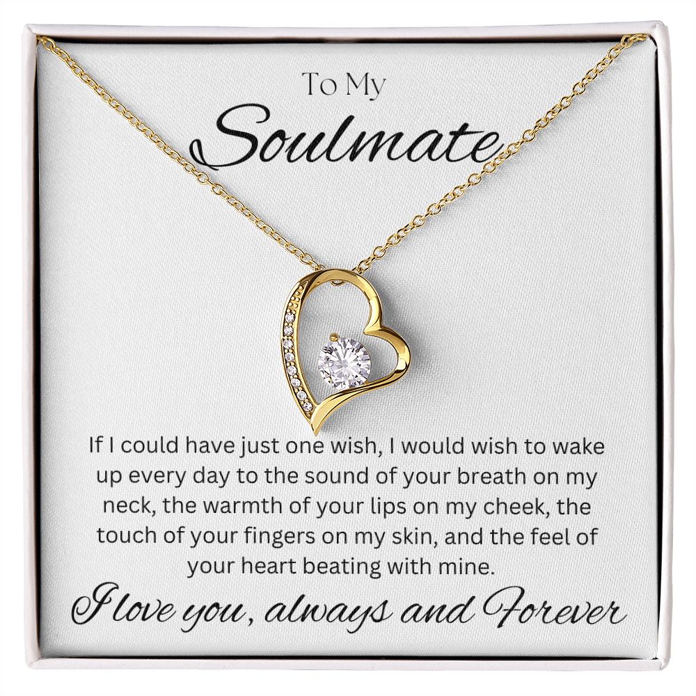 TO MY SOULMATE - Always and Forever - Forever Love Necklace (White background)