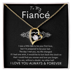 TO MY FIANCE - My Other Half - Forever Love Necklace (Black background)