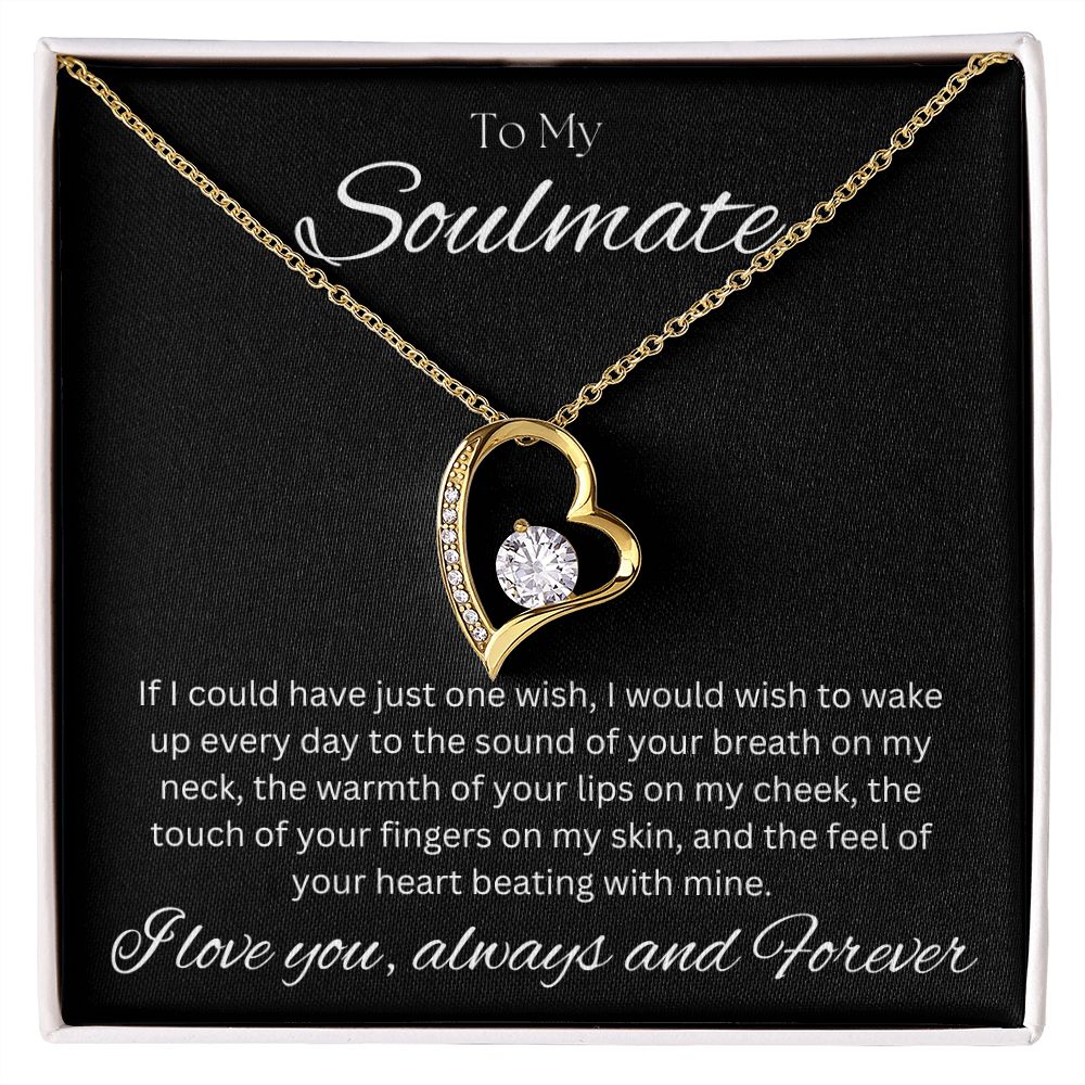 TO MY SOULMATE - Always and Forever - Forever Love Necklace (Black background)