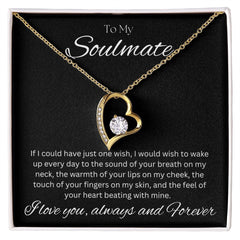 TO MY SOULMATE - Always and Forever - Forever Love Necklace (Black background)