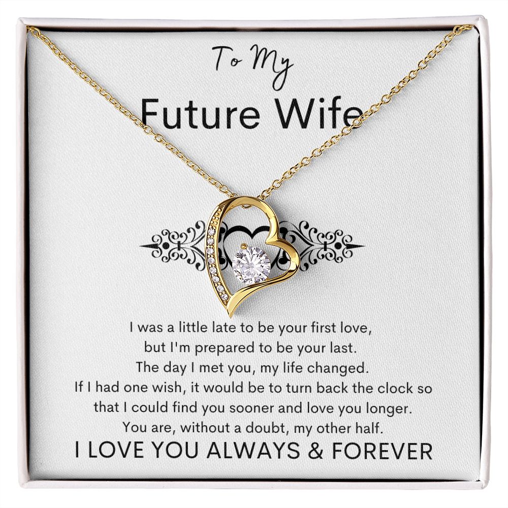 TO MY FUTURE WIFE - My Other Half - Love Knot Necklace (White background)