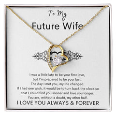 TO MY FUTURE WIFE - My Other Half - Love Knot Necklace (White background)