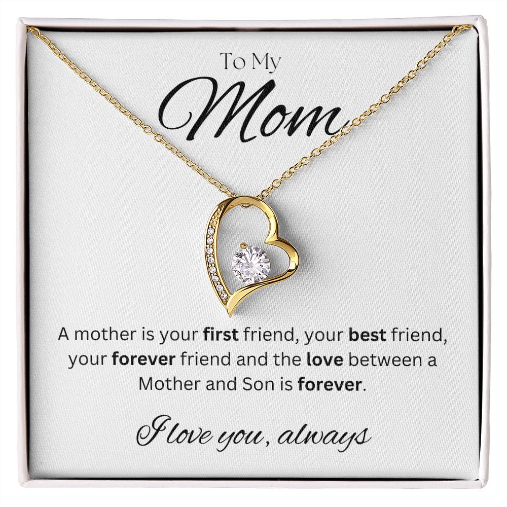 TO MY MOM - Between a Mother and Son - Forever Love Necklace (White background)