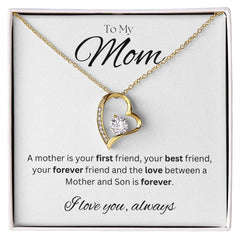 TO MY MOM - Between a Mother and Son - Forever Love Necklace (White background)