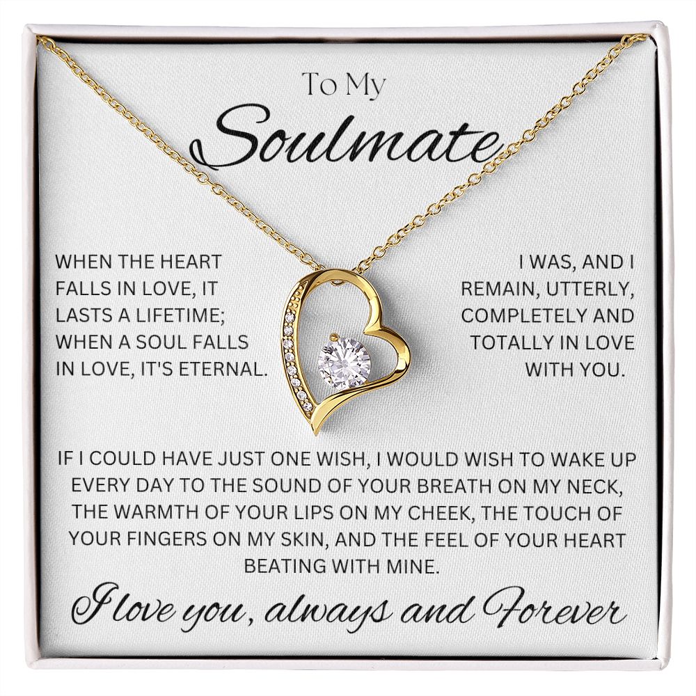 TO MY SOULMATE - One Wish - Forever Love Necklace (White background)