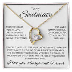 TO MY SOULMATE - One Wish - Forever Love Necklace (White background)