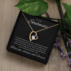 TO MY SOULMATE - Always and Forever - Forever Love Necklace (Black background)