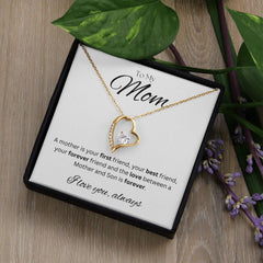 TO MY MOM - Between a Mother and Son - Forever Love Necklace (White background)