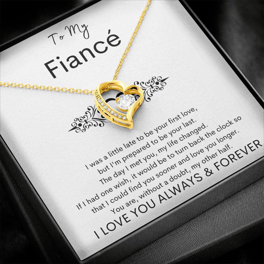 TO MY FIANCE - My Other Half - Forever Love Necklace (White background)