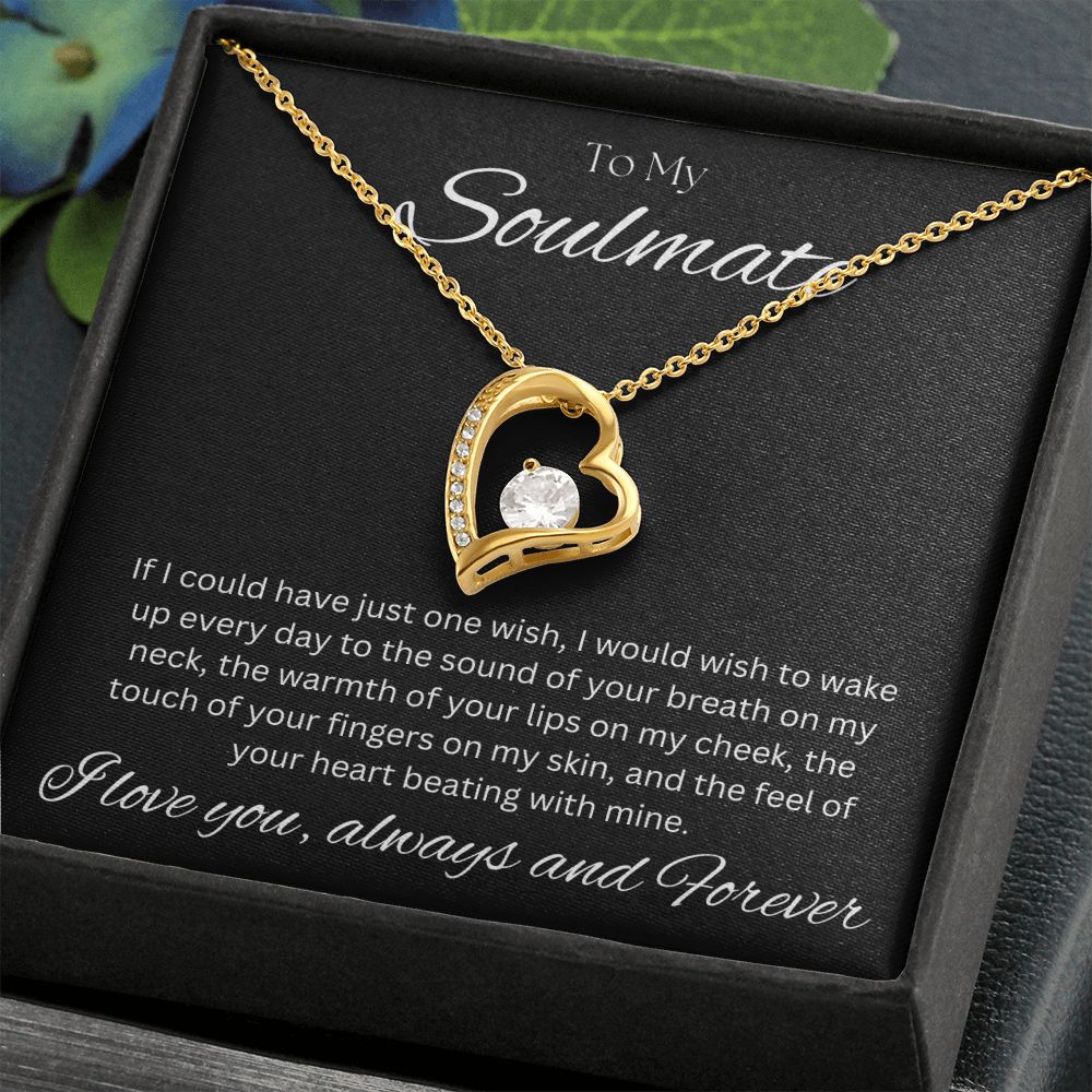 TO MY SOULMATE - Always and Forever - Forever Love Necklace (Black background)