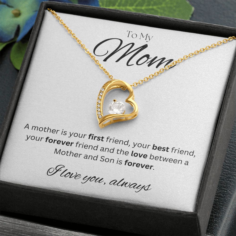 TO MY MOM - Between a Mother and Son - Forever Love Necklace (White background)
