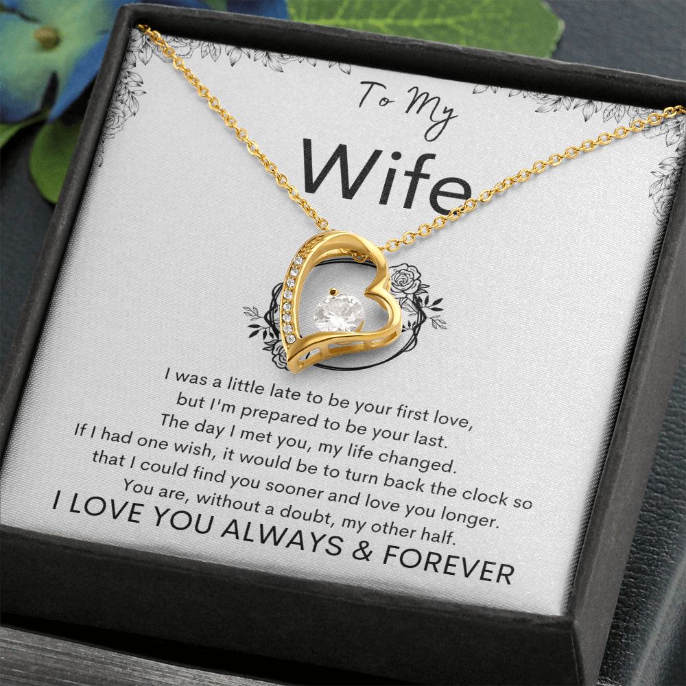 TO MY WIFE - Your Last - Forever Love Necklace (White background)