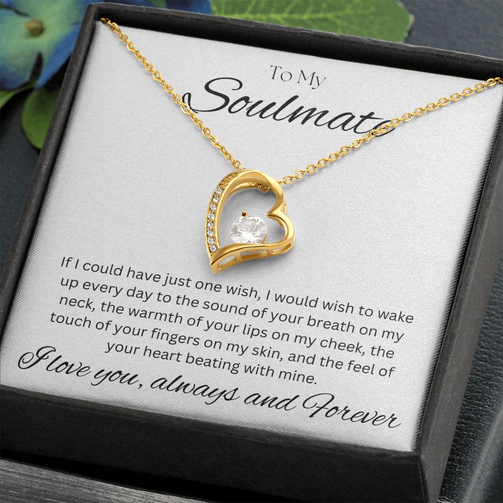 TO MY SOULMATE - Always and Forever - Forever Love Necklace (White background)