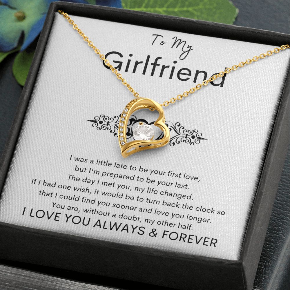 TO MY GIRLFRIEND - My Other Half - Forever Love Necklace (White background)