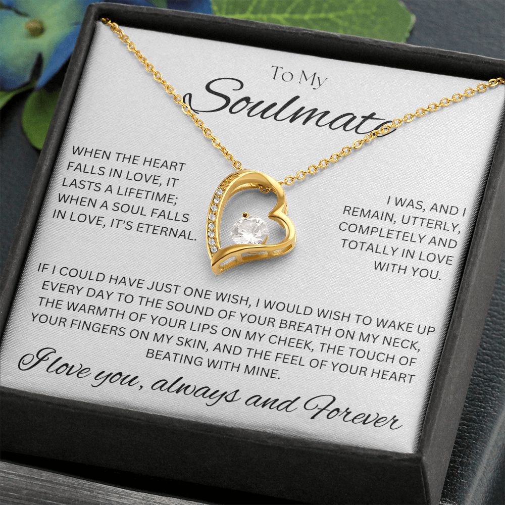 TO MY SOULMATE - One Wish - Forever Love Necklace (White background)