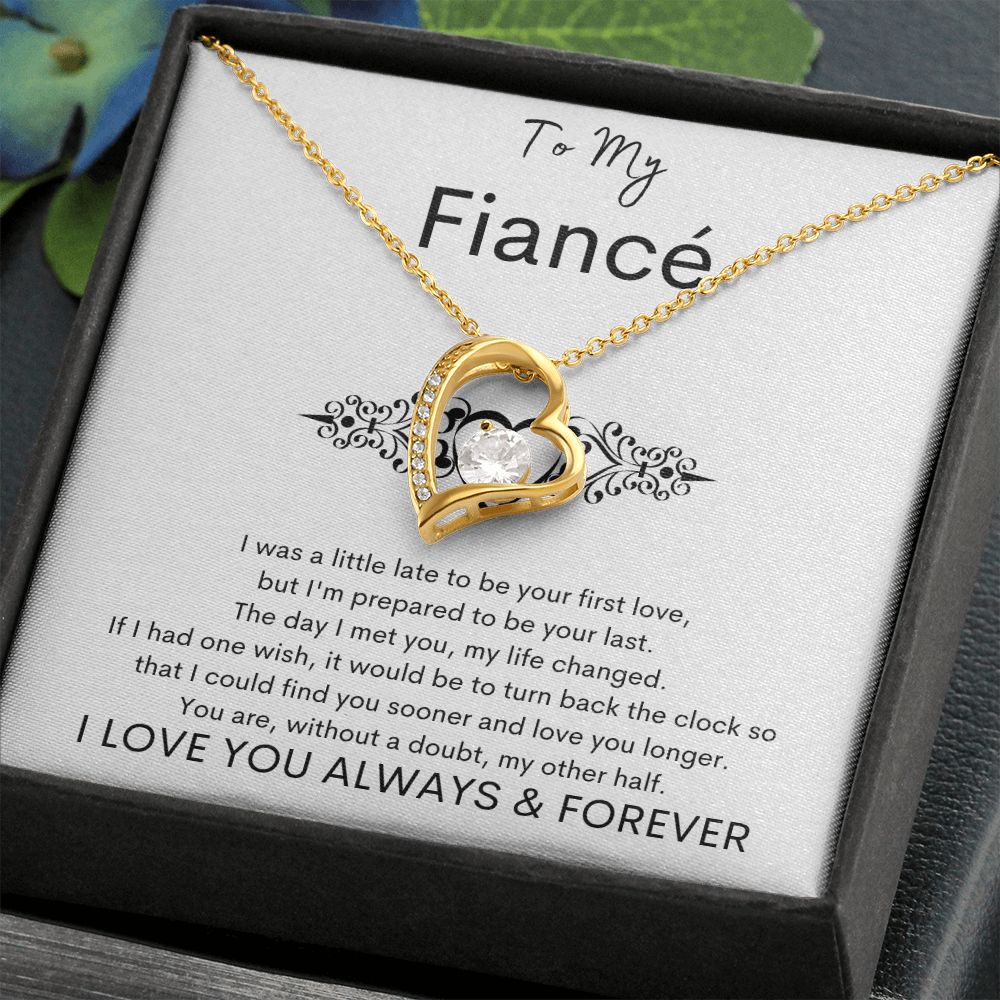 TO MY FIANCE - My Other Half - Forever Love Necklace (White background)