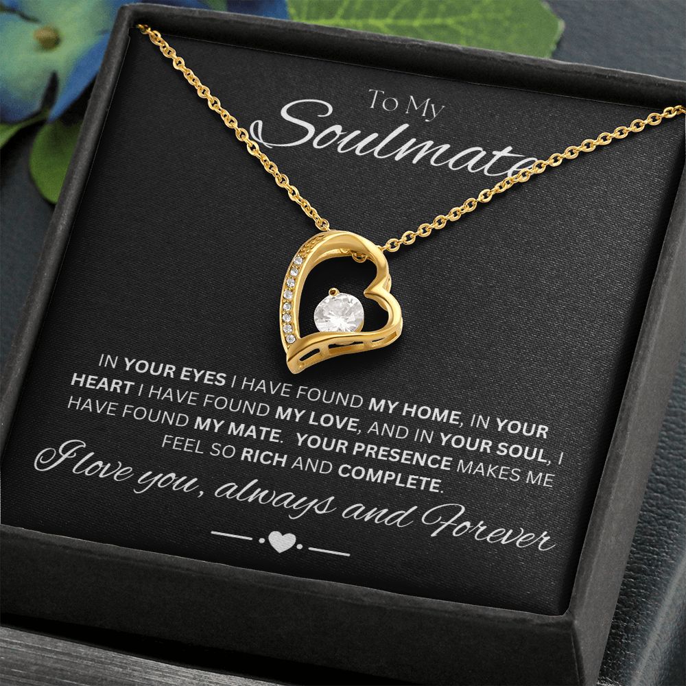 TO MY SOULMATE - My Home - Forever Love Necklace (Black background)